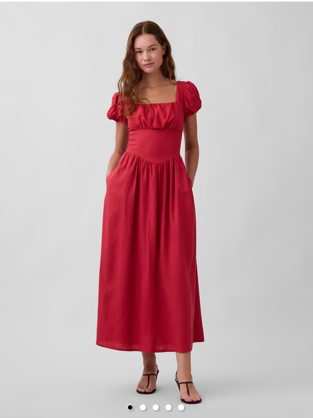 NWT Gap red linen dress